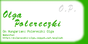 olga polereczki business card